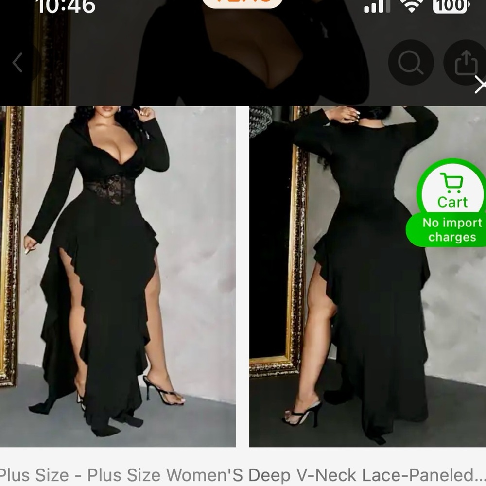 Fashion to Figure Elegant Black High Low Dress